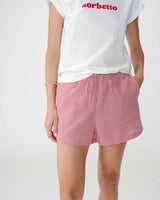 Gingham cotton shorts rouge Waylen