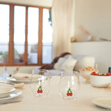 Glass Set Botanical Cherry x2
