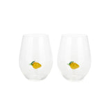 Glass Set Botanical Lemon x2