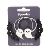 Glitter hairbands (set of 4) - Spooky 