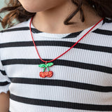 Glitter necklace - Cherry 