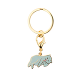 Grey cat key ring