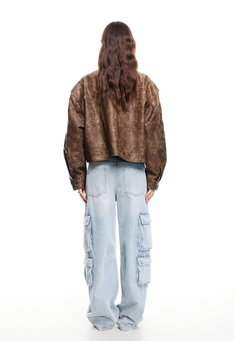 HAILEY BOMBER - VINTAGE CHOCOLATE