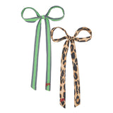 HAIR RIBBONS SET OF 2 - STRIPE/CHECK