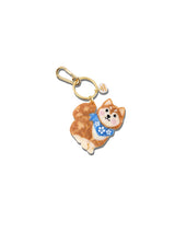 HAND-PAINTED SHIBA INU BAG CHARM + KEYCHAIN