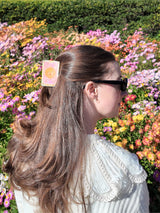 HAND-PAINTED SUN TAROT CARD CLAW HAIR CLIP