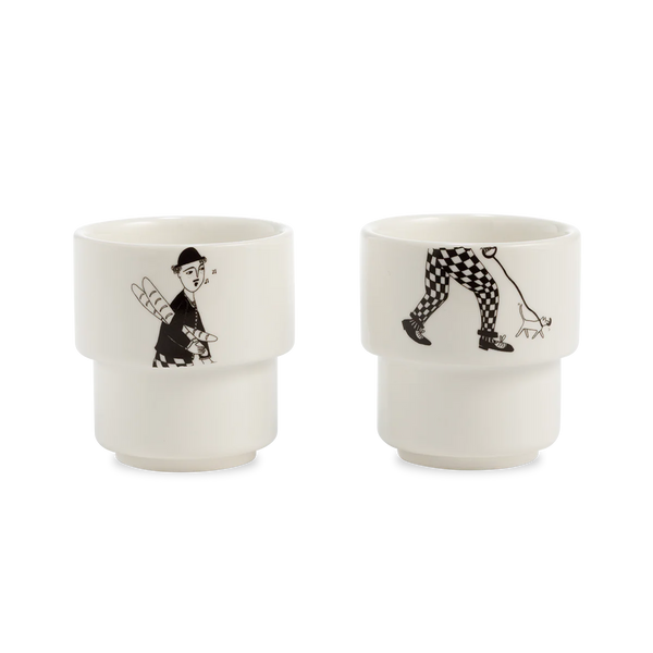 Helen B Stackable Egg Cups Set Sunday In Paris