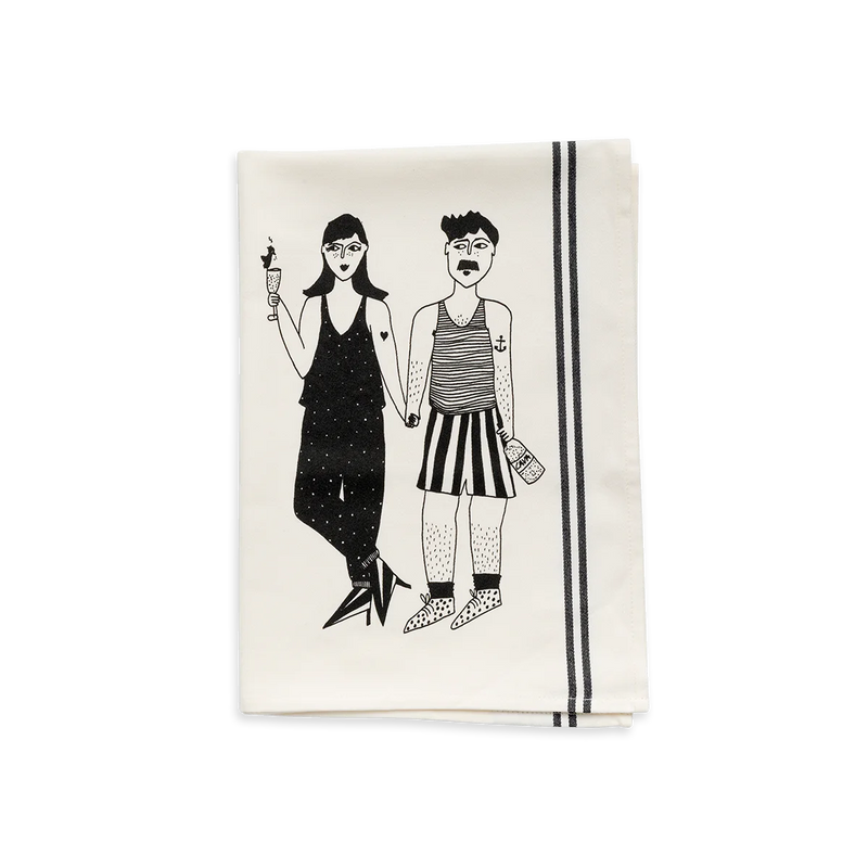 Helen B Tea Towel Apero Couple