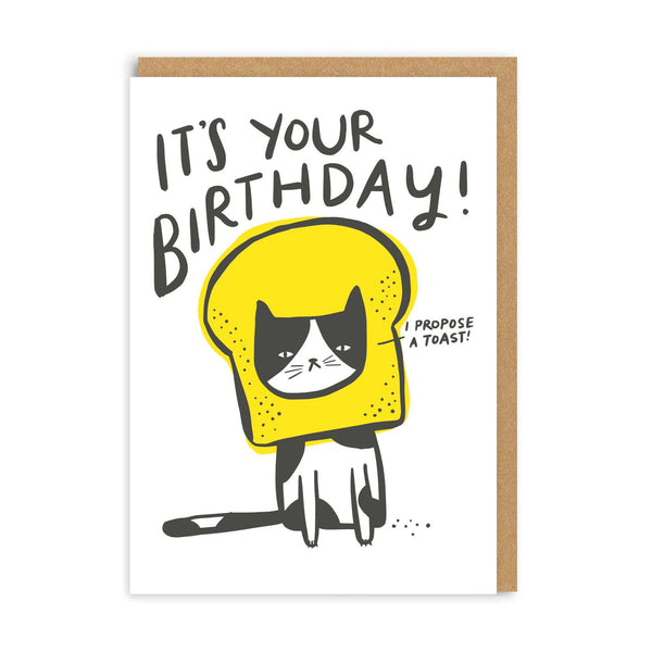 OOH DEER I Propose A Toast Birthday Card