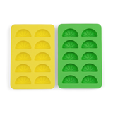 HERE'S HOW The Dotty Citrus Wedge Ice Trays Set Yellow Green