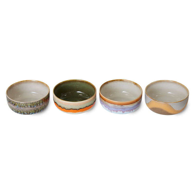 HKLiving 70s ceramics dessert bowls Reef set 