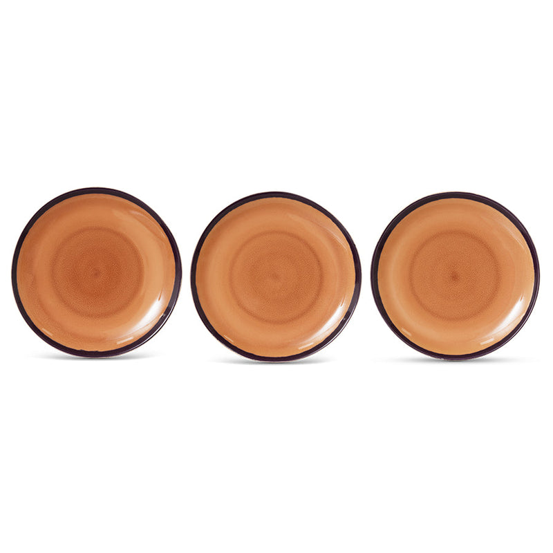 HKLiving 70s ceramics dinner plates Bedrock set 