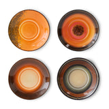 HKLIVING 70s ceramics saucers roasts set of 4