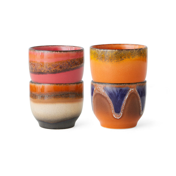 HKLIVING 70s ceramics cafe cup  java set 4