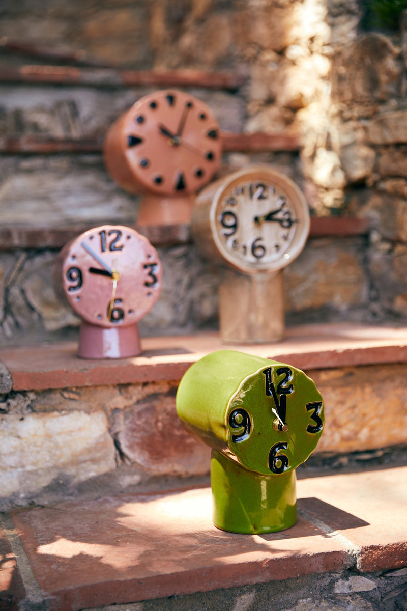 HKLIVING Retro ceramic clock olive