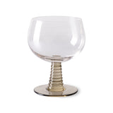 HKLiving swirl wine glass low green