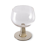 HKLiving swirl wine glass low green