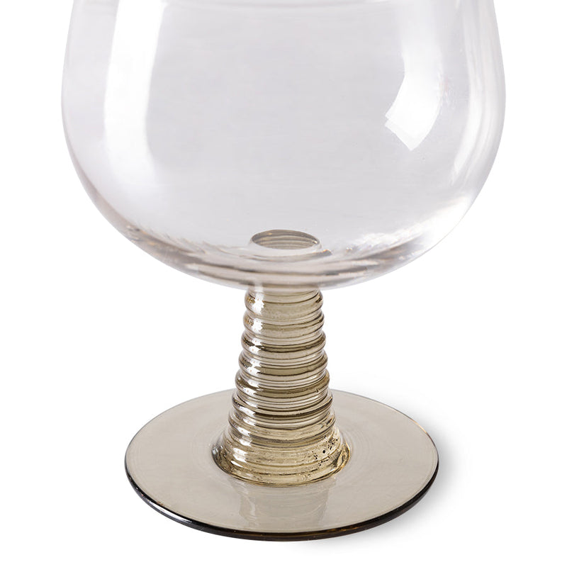 HKLiving swirl wine glass low green