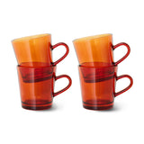 HKLiving 70s glassware coffee cups Amber Brown set 