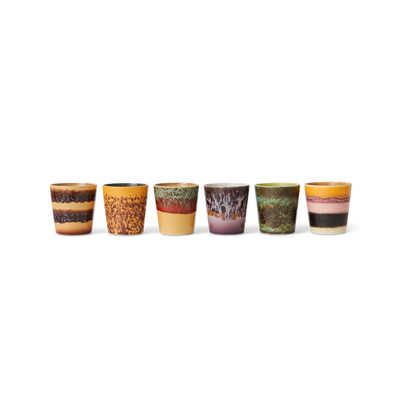 HKLIVING 70s ceramics coffee mugs valley set of 6