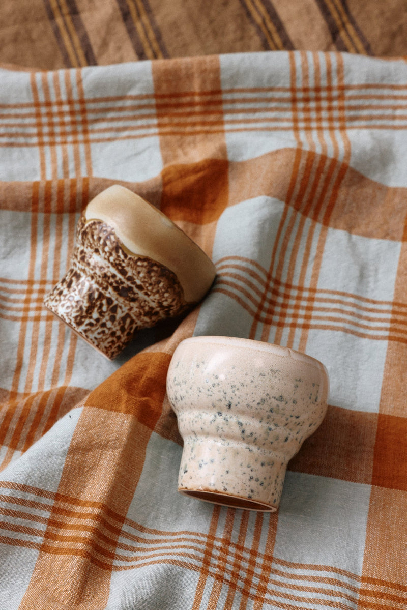 HKLIVING 70s ceramics lungo mugs coral set of 2