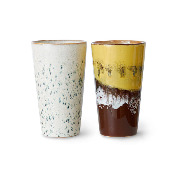 HKLIVING 70s ceramics latte mugs brine set of 2