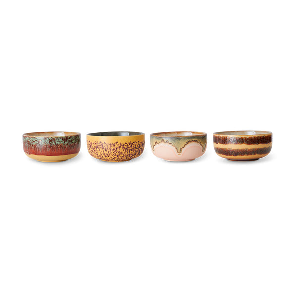 HKLIVING 70s ceramics dessert bowls harbour set of 4