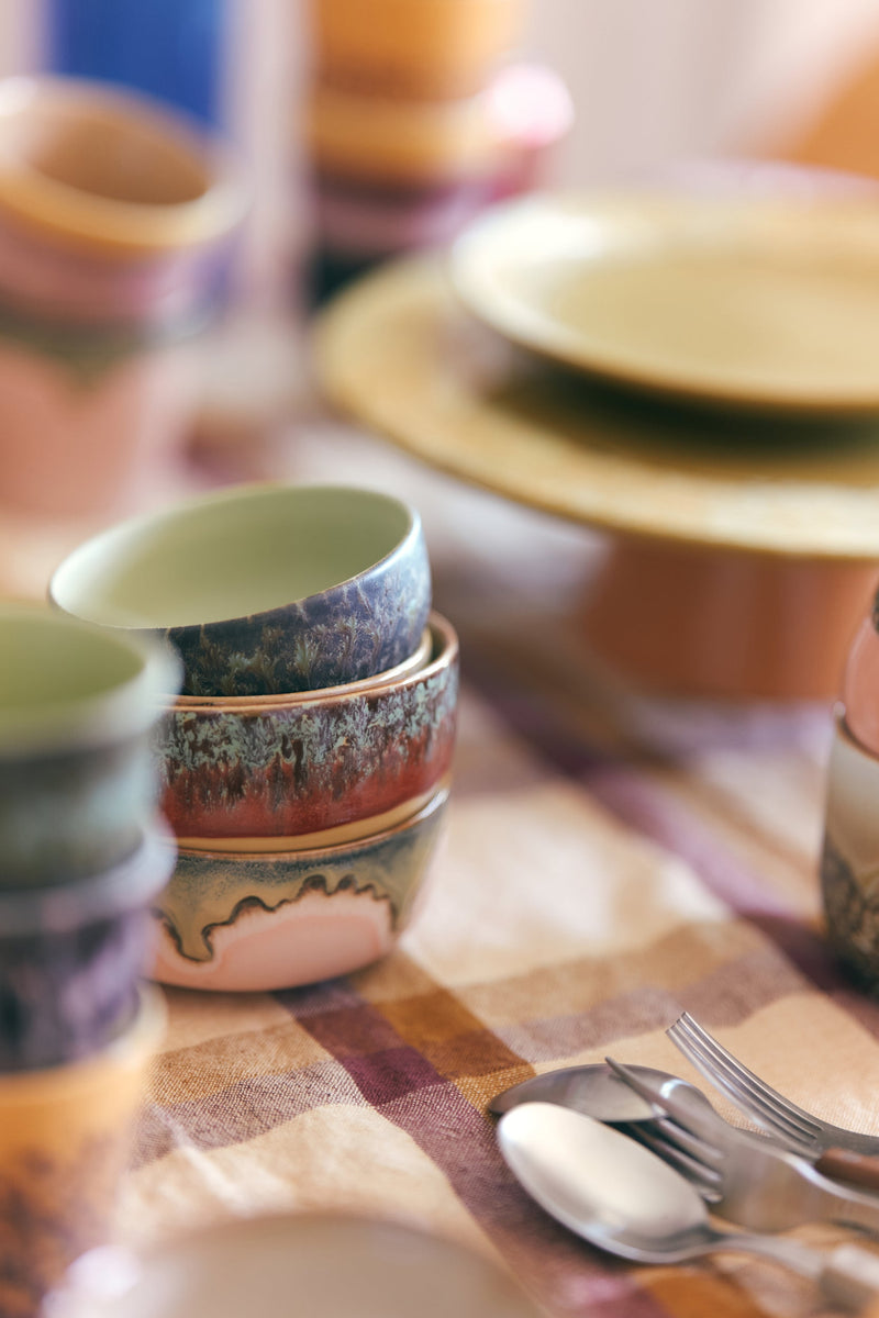 HKLIVING 70s ceramics dessert bowls harbour set of 4