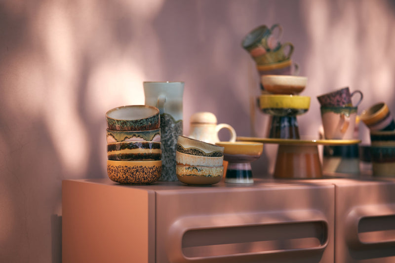 HKLIVING 70s ceramics dessert bowls harbour set of 4