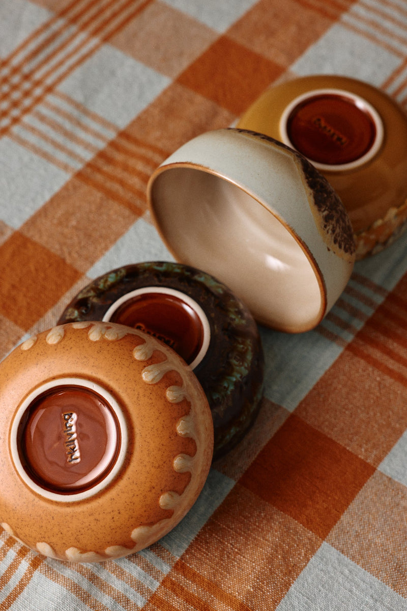 HKLIVING 70s ceramics tapas bowls drift set of 4