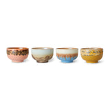 HKLIVING 70s ceramics: noodle bowls seabreeze set of 4