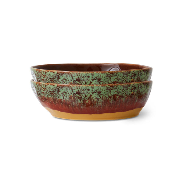 HKLIVING 70s ceramics pasta bowls cove set of 2