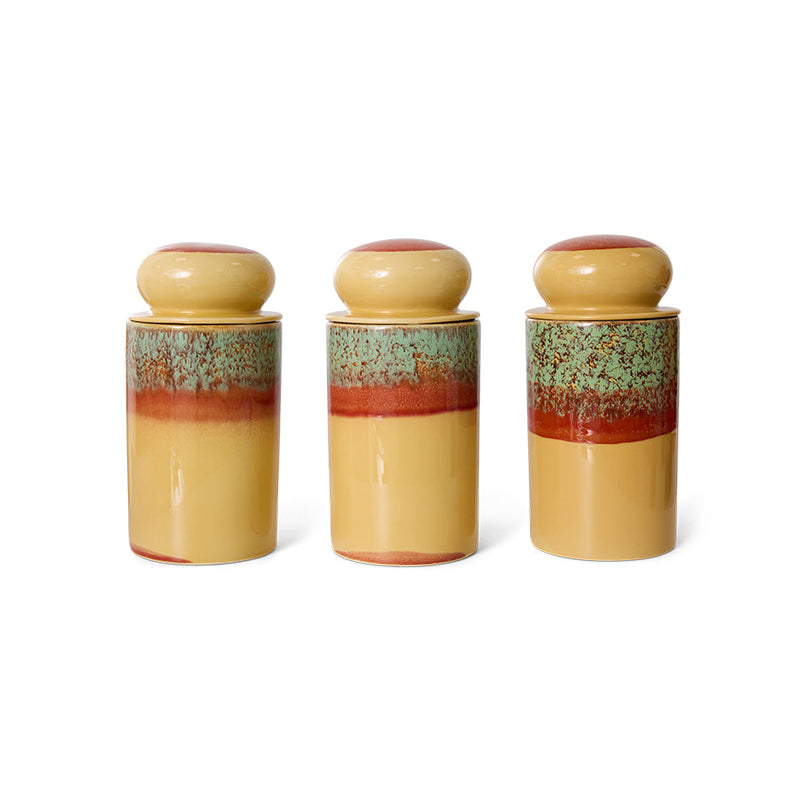 HKLIVING 70s ceramics storage jar cove