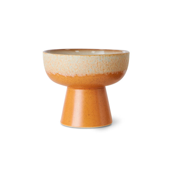 HKLIVING 70s ceramics tapas bowl on base dunes S