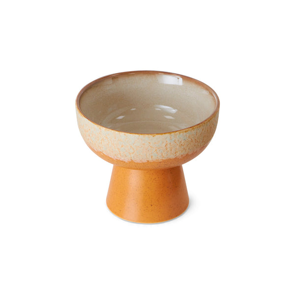 HKLIVING 70s ceramics tapas bowl on base dunes S
