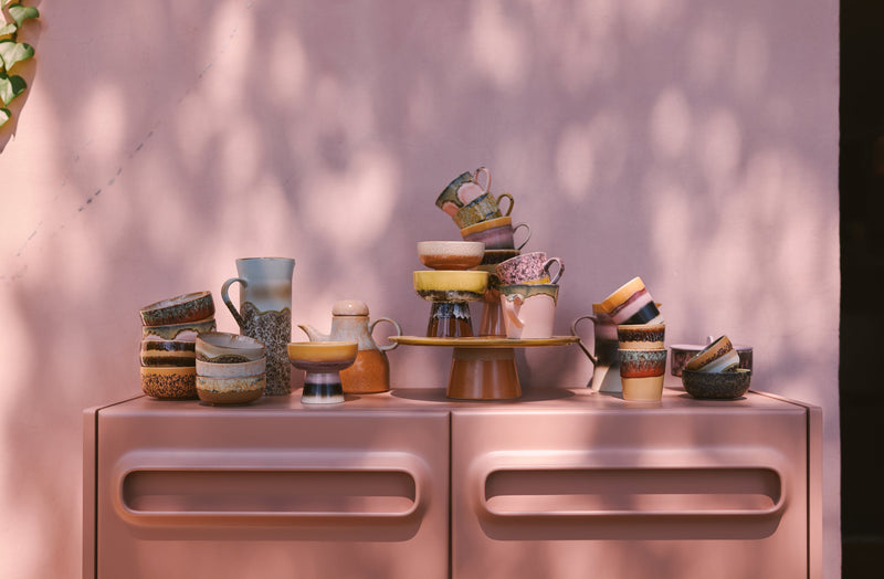 HKLIVING 70s ceramics tapas bowl on base dunes S