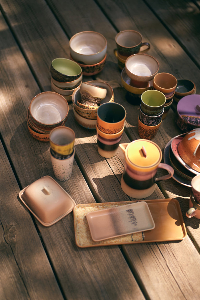 HKLIVING 70s ceramics butter dish breeze
