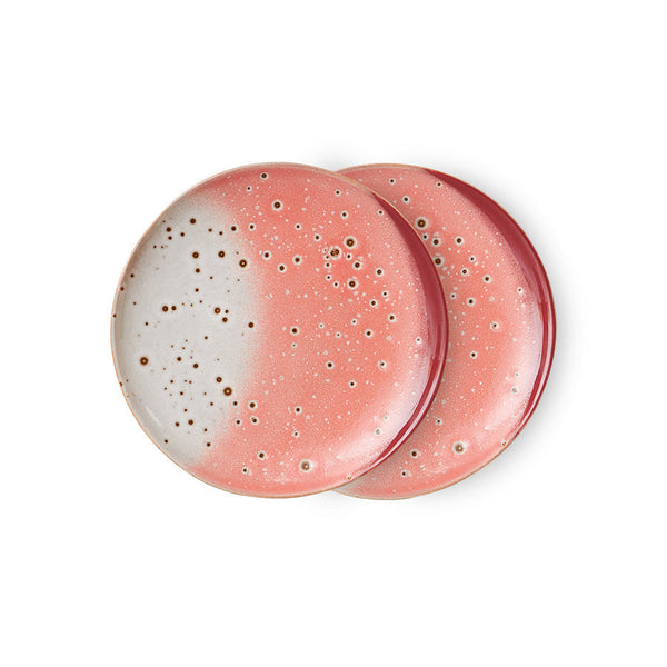 HKLIVING 70s ceramics dessert plates lychee set of 2
