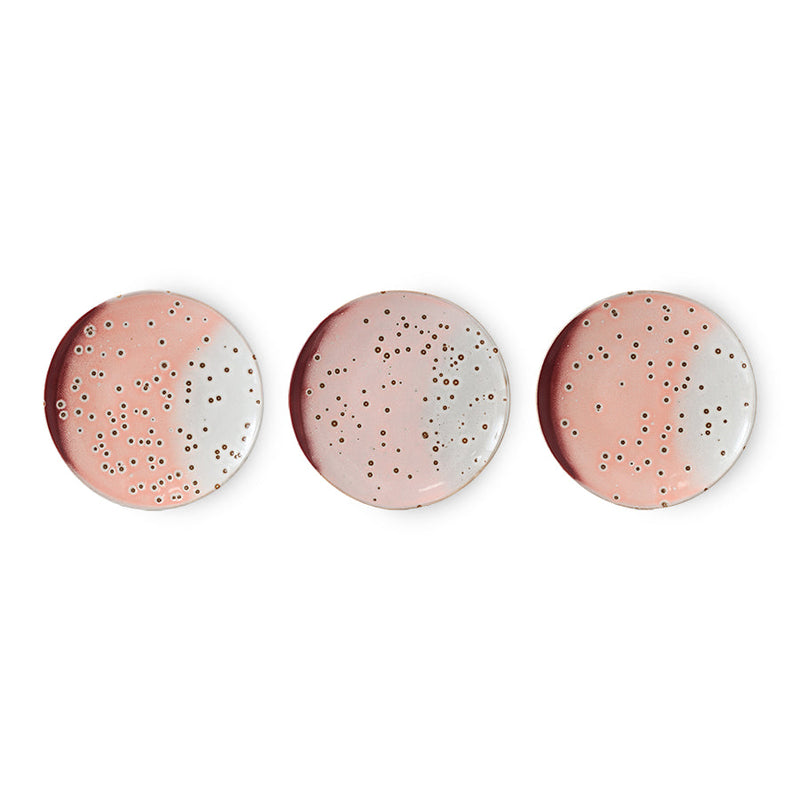 HKLIVING 70s ceramics dessert plates lychee set of 2