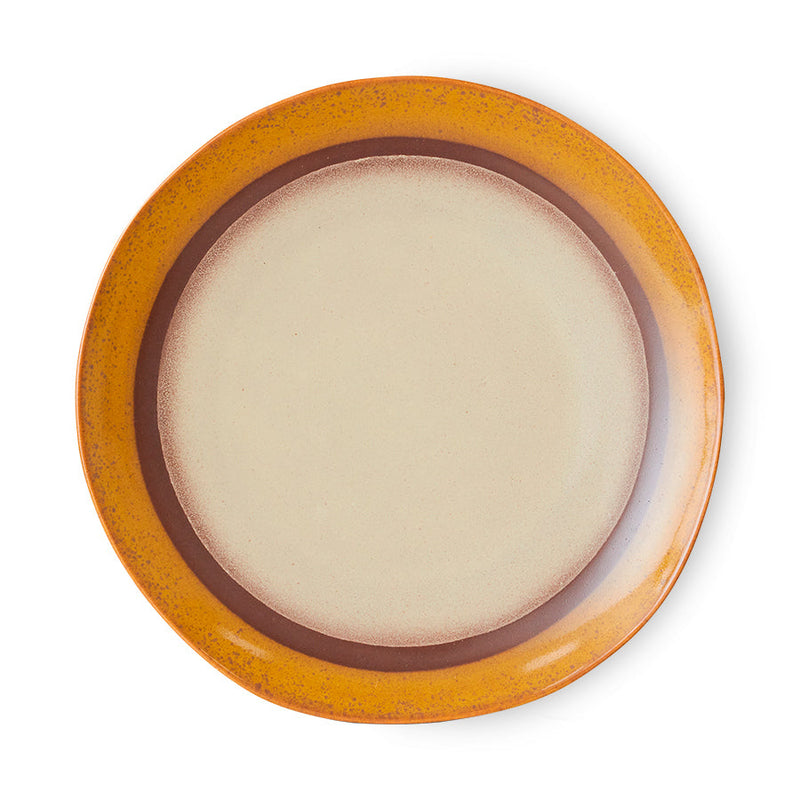 HKLIVING 70s ceramics dinner plates coconut set of 2