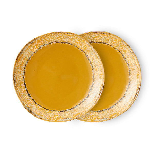 HKLIVING 70s ceramics: side plates, paradise, set of 2