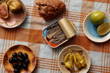 HKLIVING 70s ceramics: saucers ocean set of 4