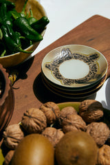 HKLIVING 70s ceramics: saucers ocean set of 4