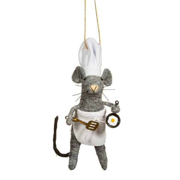 Sass and Belle Mouse Chef Felt Decoration
