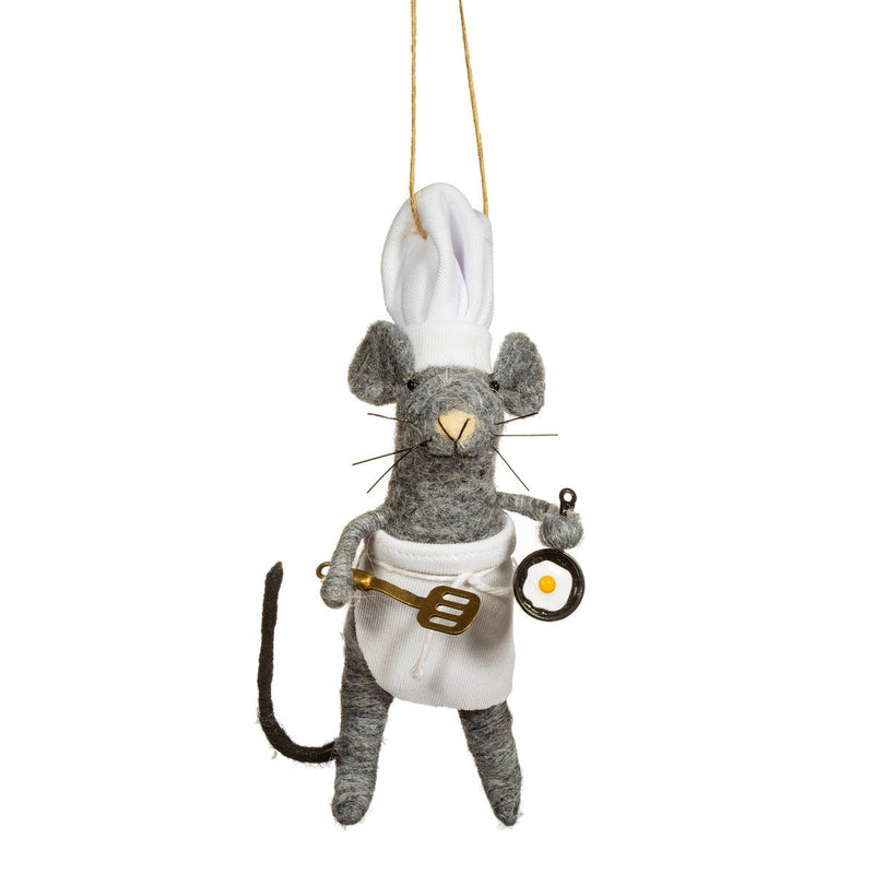 Sass and Belle Mouse Chef Felt Decoration