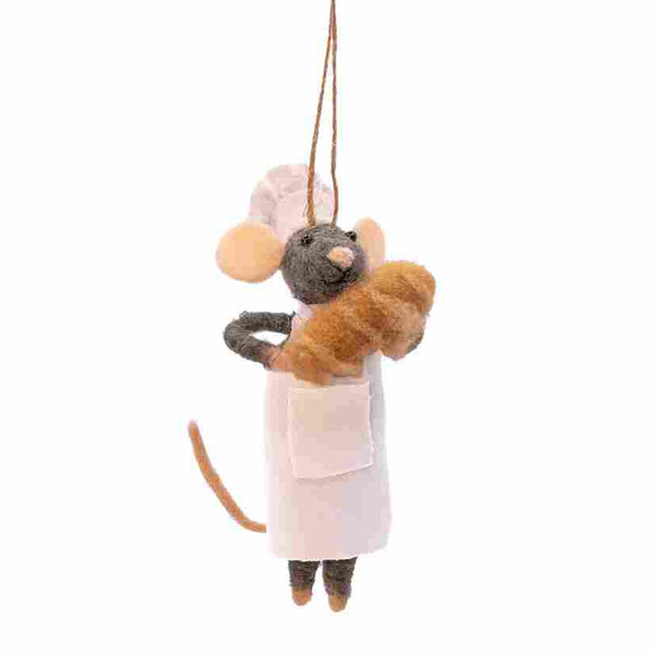 Sass and Belle Mr Baker Mouse Felt Decoration