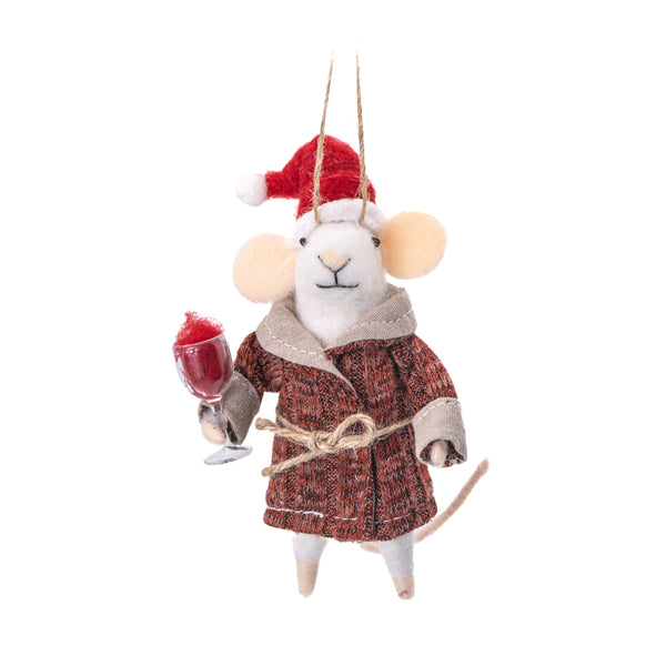 Sass and Belle Tipple Mouse Felt Decoration