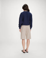 Straight suedette bermuda shorts grege Vacanza