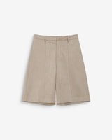 Straight suedette bermuda shorts grege Vacanza