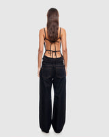 HORIZON TIE TOP - ONYX PINSTRIPE